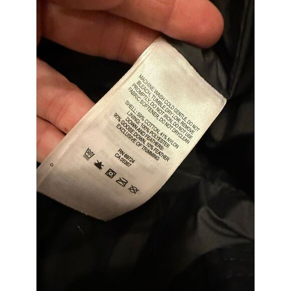 Sorel Black Conquest Carly Down Quilted Asymmetric Zip Puffer Moto Jacket Small - Picture 5 of 6